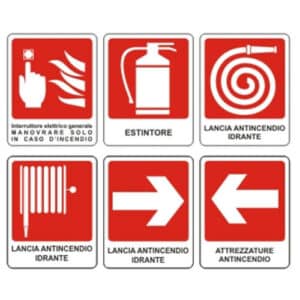 segnali per la sicurezza antincendio