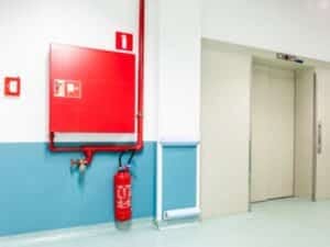 Impianto antincendio con naspo